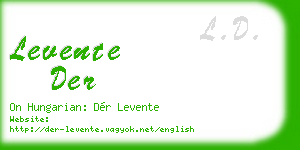 levente der business card